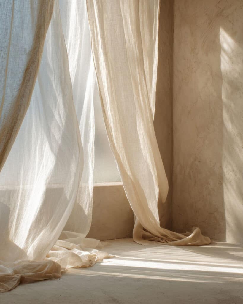 Alltagstaugliche Regulation im Alltag symbolisiert durch Vorhänge