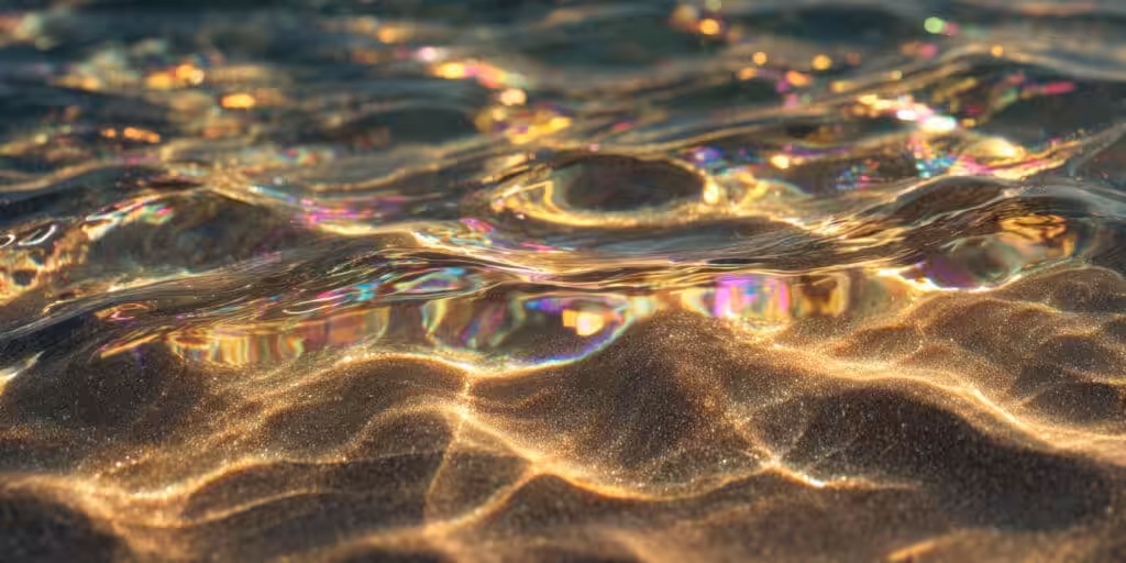 Schimmerndes Wasser als Symbol für Neuausrichtung im Leben und innere Klarheit